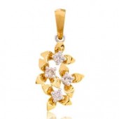 Beautifully Crafted Diamond Pendant Set with Matching Earrings in 18k gold with Certified Diamonds - LPT2076P, LPT2076EP